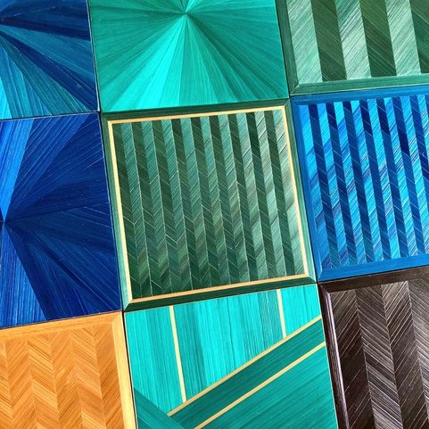 carreaux colorés de marqueterie